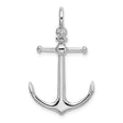Sterling Silver Anchor Pendant, Nautical Maritime Design, Unisex Christian Symbol of Strength and Faith