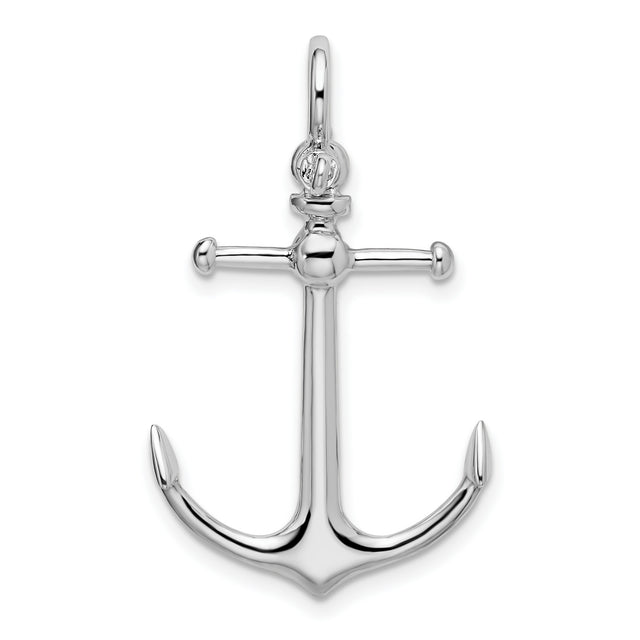 Sterling Silver Anchor Pendant, Nautical Maritime Design, Unisex Christian Symbol of Strength and Faith
