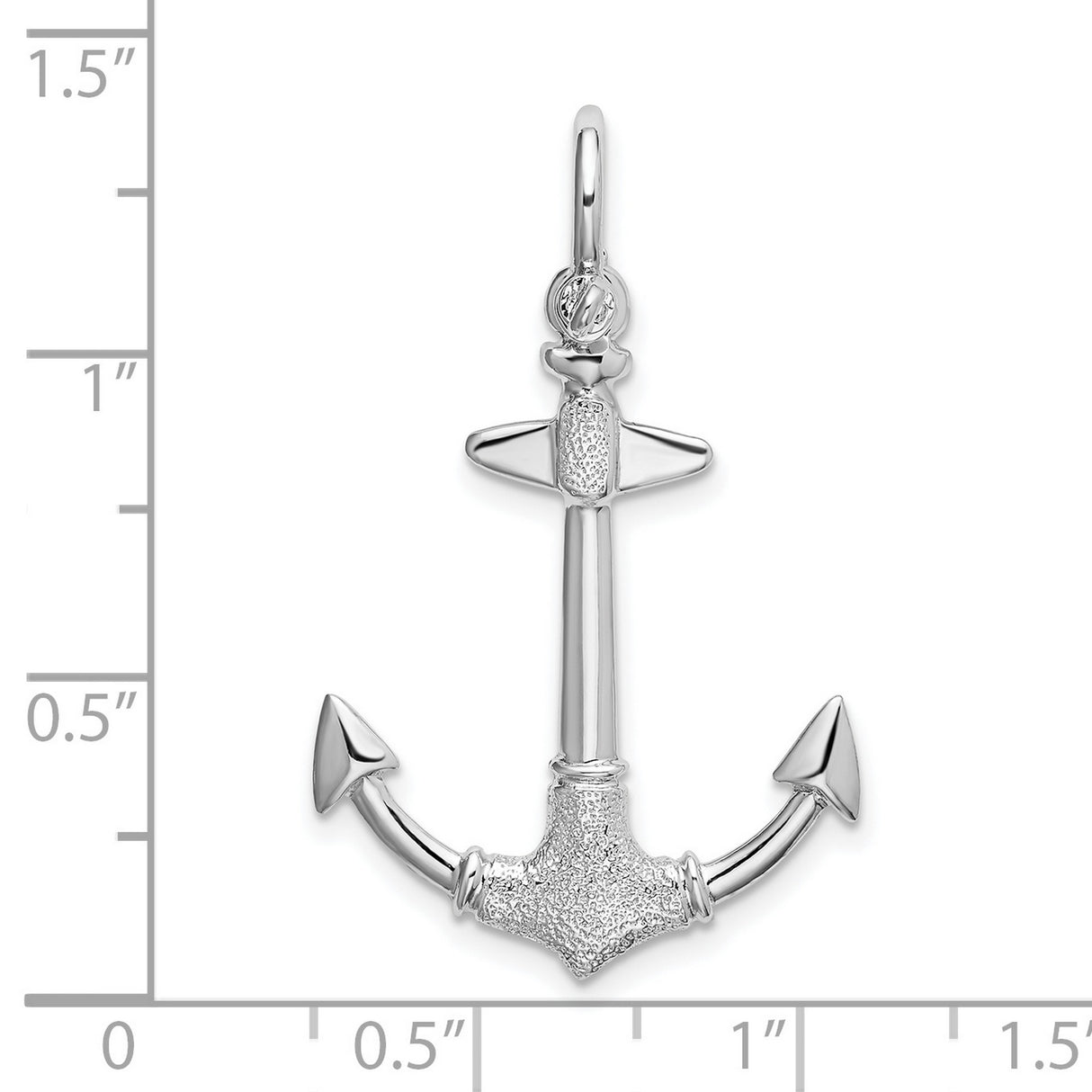Sterling Silver Anchor Pendant, Nautical Symbol of Faith, Strength, Hope, and Stability, Unisex Jewelry