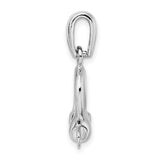 Sterling Silver Shackle Pendant, Bold D-Ring Maritime Charm, Unisex Nautical Jewelry