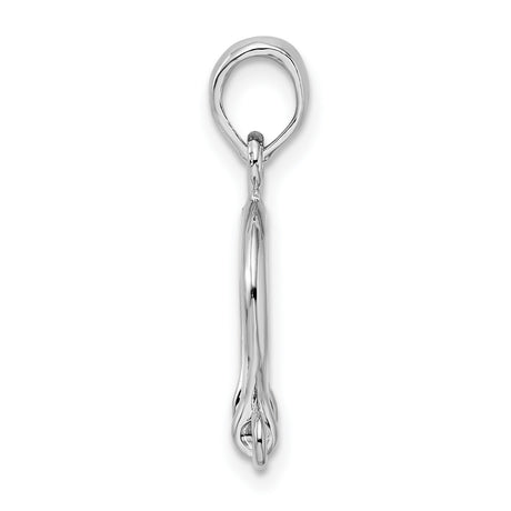 Sterling Silver Shackle Pendant with Threaded Bar, Nautical U-Bolt Design for Men