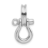 Sterling Silver Shackle Pendant, Nautical Industrial Style, Symbol of Strength, Unisex Jewelry