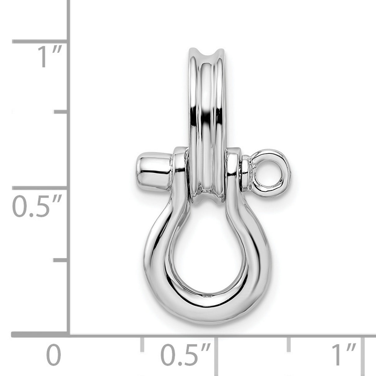Sterling Silver Shackle Pendant, Nautical Industrial Style, Symbol of Strength, Unisex Jewelry