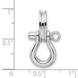 Sterling Silver Shackle Pendant, Nautical Industrial Style, Symbol of Strength, Unisex Jewelry