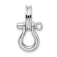 Sterling Silver Shackle Pendant, Nautical Industrial Style, Symbol of Strength, Unisex Jewelry