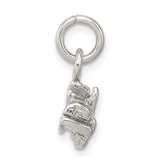 Semi with Trailer Charm Pendant in Real 925 Sterling Silver