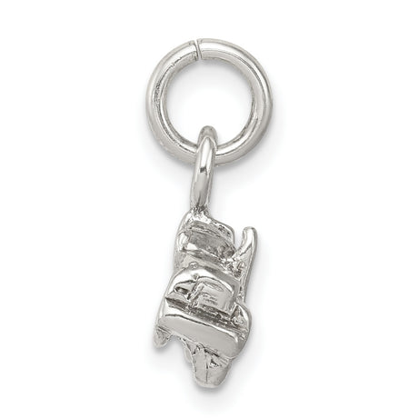 Semi with Trailer Charm Pendant in Real 925 Sterling Silver