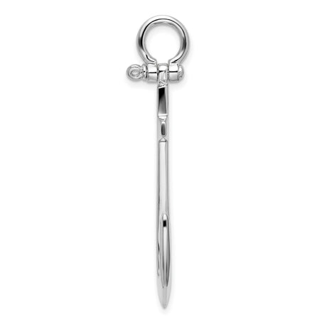 Sterling Silver Anchor Pendant, Nautical Symbol of Faith and Hope, Unisex Ocean-Inspired Jewelry