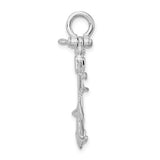 Sterling Silver Anchor Pendant with Rope Design, Nautical Christian Symbol for Men and Women