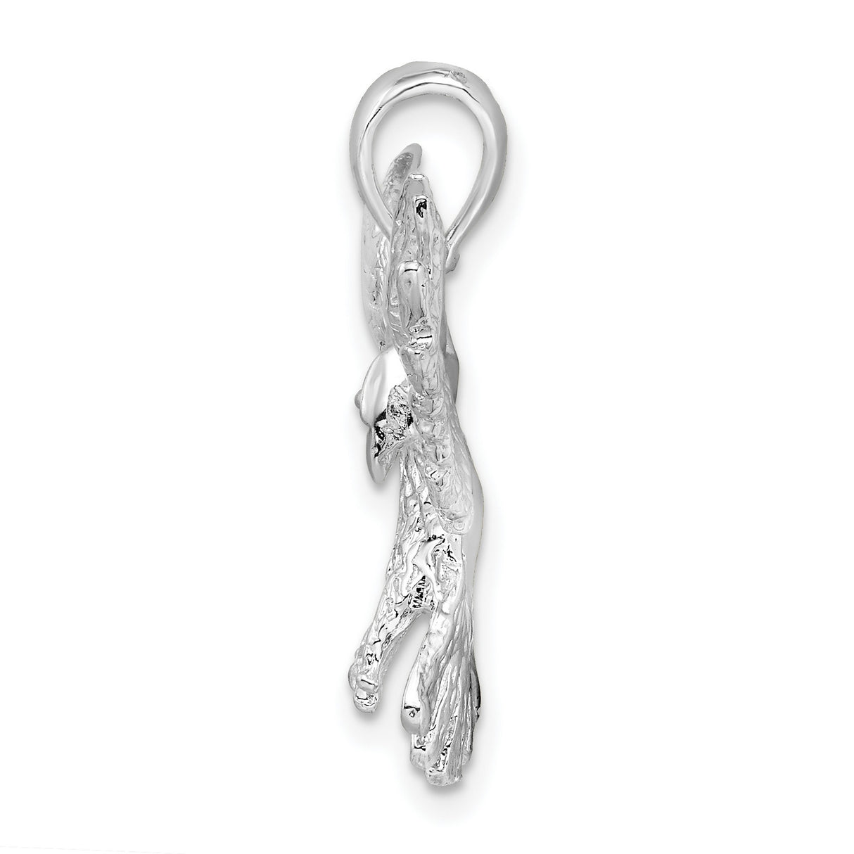 Sterling Silver Eagle Pendant with Outstretched Wings, Native American and Tribal Symbolism