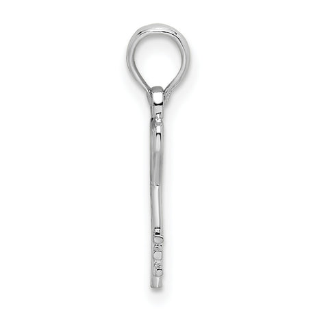 Sterling Silver Heart Key Pendant with Open Heart Design, Romantic Anniversary Jewelry for Women