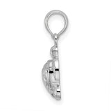 Sterling Silver Sea Turtle Pendant, Nautical Nature-Inspired Jewelry for Women or Unisex Wear