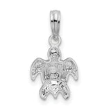 Sterling Silver Sea Turtle Pendant, Nautical Nature-Inspired Jewelry for Women or Unisex Wear