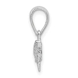 Sterling Silver Golf Pendant with Golf Ball on Tee and Club, Unisex Sports Jewelry