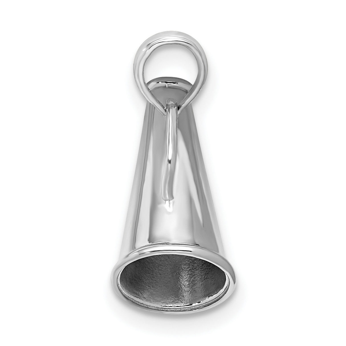 Sterling Silver Megaphone Pendant Charm, Cheerleader Spirit Jewelry for Women and Teens