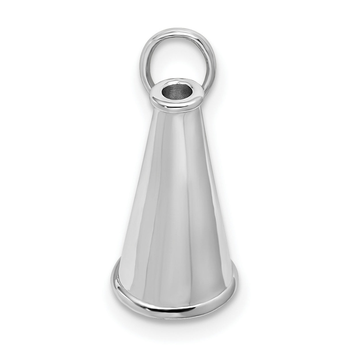 Sterling Silver Megaphone Pendant Charm, Cheerleader Spirit Jewelry for Women and Teens