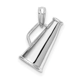 Sterling Silver Megaphone Pendant Charm, Cheerleader Spirit Jewelry for Women and Teens