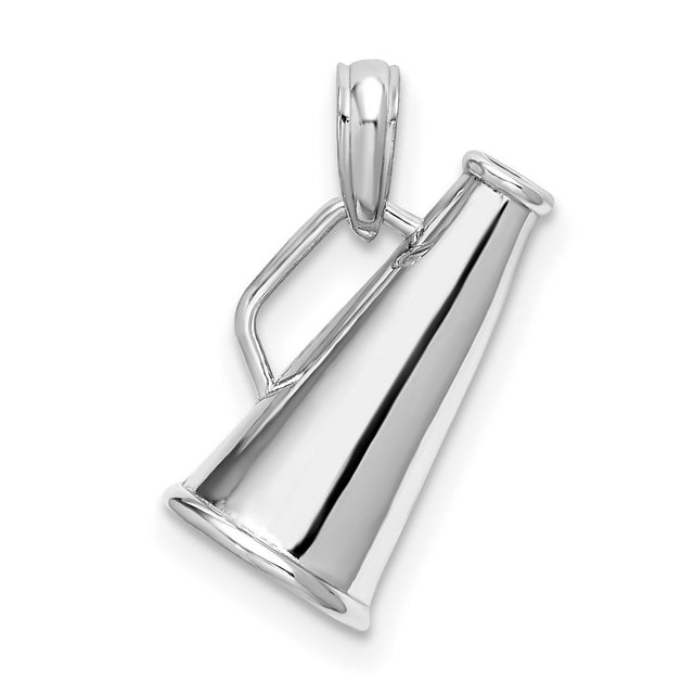Sterling Silver Megaphone Pendant Charm, Cheerleader Spirit Jewelry for Women and Teens
