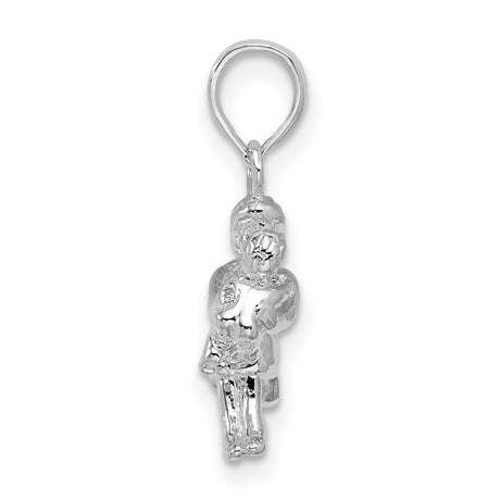 Sterling Silver Pendant Featuring Mother Holding Baby, Symbol of Maternal Love and Family Bond