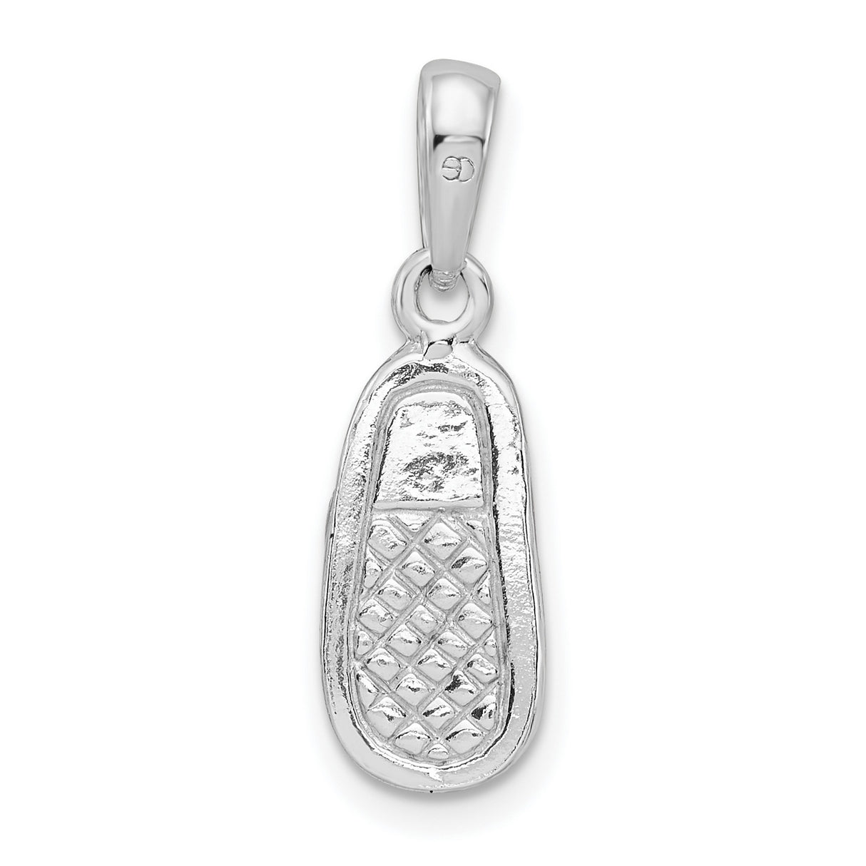 Sterling Silver Pendant with 3D Pink Baby Shoe and Flower Accent, Maternity Keepsake Jewelry