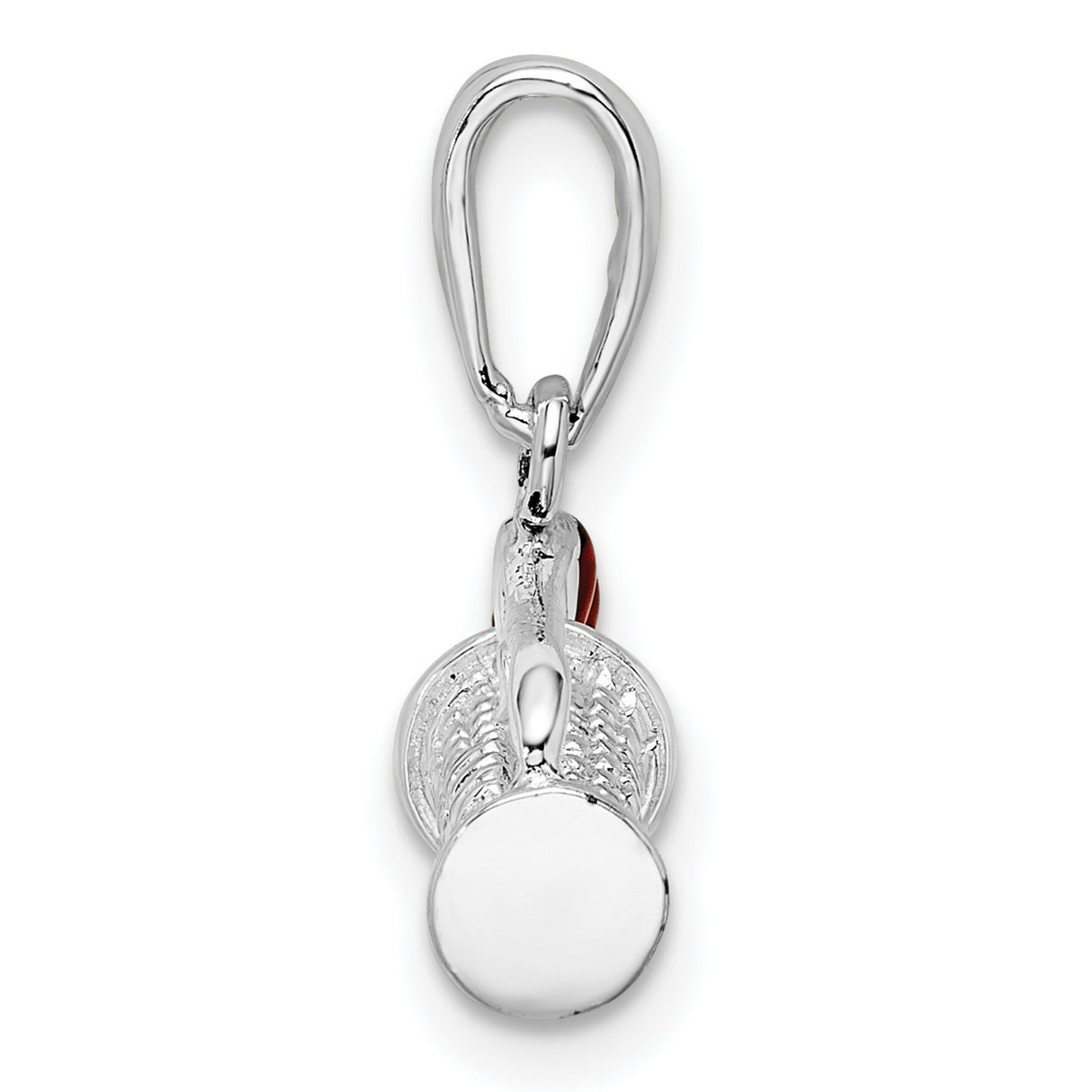 Sterling Silver Golf Bag Pendant with Enameled Clubs, 3D Sports Charm for Golf Enthusiasts