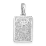 Sterling Silver Travel Pendant with Green Enamel Mile 0 Key West Road Sign
