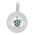 Sterling Silver Turtle Pendant with Green Enamel Accents, Tropical Ocean Theme