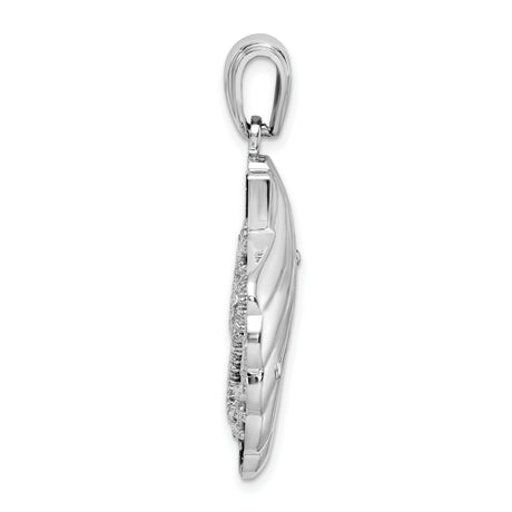 Sterling Silver Seahorse Pendant with Blue Enamel Scallop Shell and Coral Accents, Nautical Theme