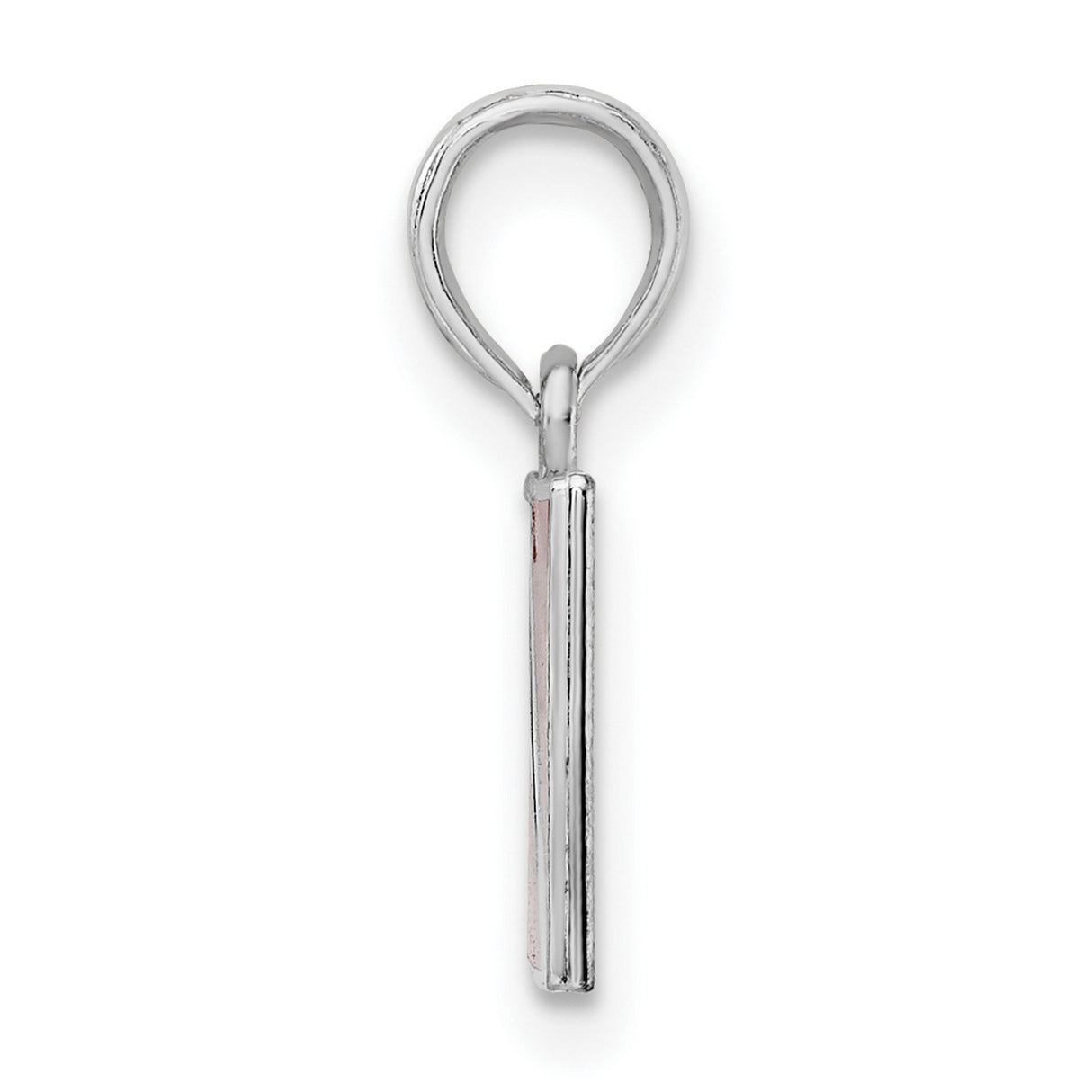 Sterling Silver Dive Flag Pendant with Red and White Diver Down Design, Nautical Scuba Charm