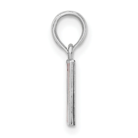 Sterling Silver Dive Flag Pendant with Red and White Diver Down Design, Nautical Scuba Charm