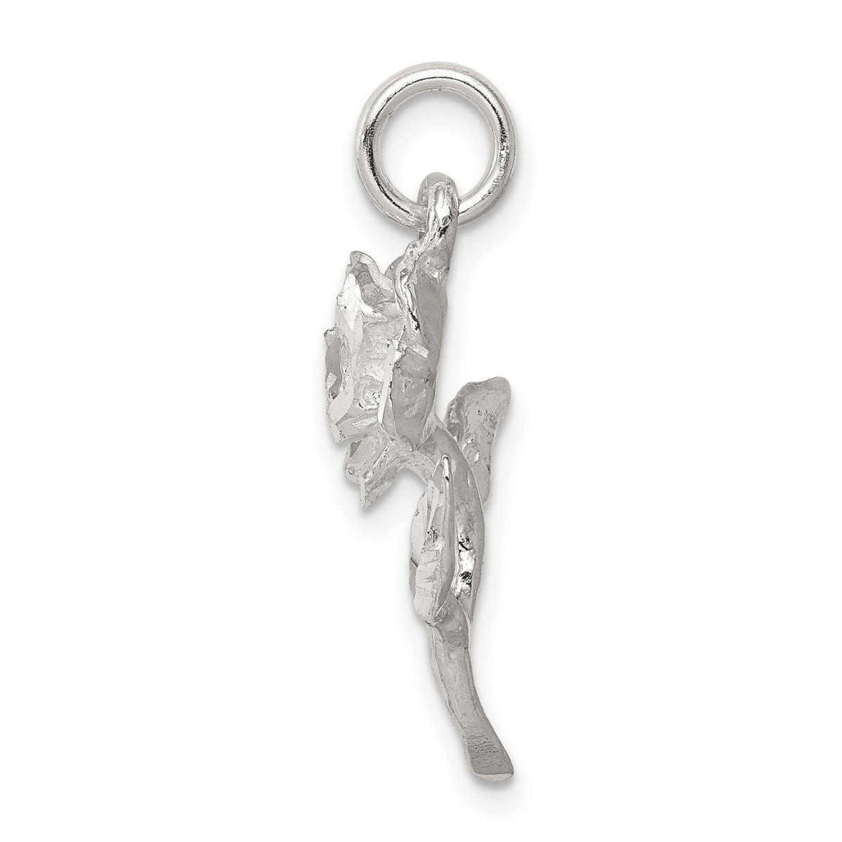 Rose Charm Pendant in Real 925 Sterling Silver