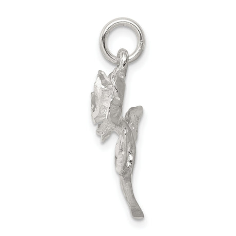 Rose Charm Pendant in Real 925 Sterling Silver