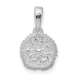 Sterling Silver Sand Dollar Pendant with 14k Gold Starfish, Nautical Beach Theme Jewelry