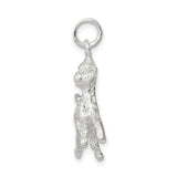 Sterling Silver Deer Pendant, Leaping Fawn Wildlife Charm with Nature Design for Women