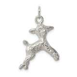 Sterling Silver Deer Pendant, Leaping Fawn Wildlife Charm with Nature Design for Women