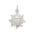 Sterling Silver Sun Face Pendant with Radiant Sunburst Design, Boho Celestial Charm