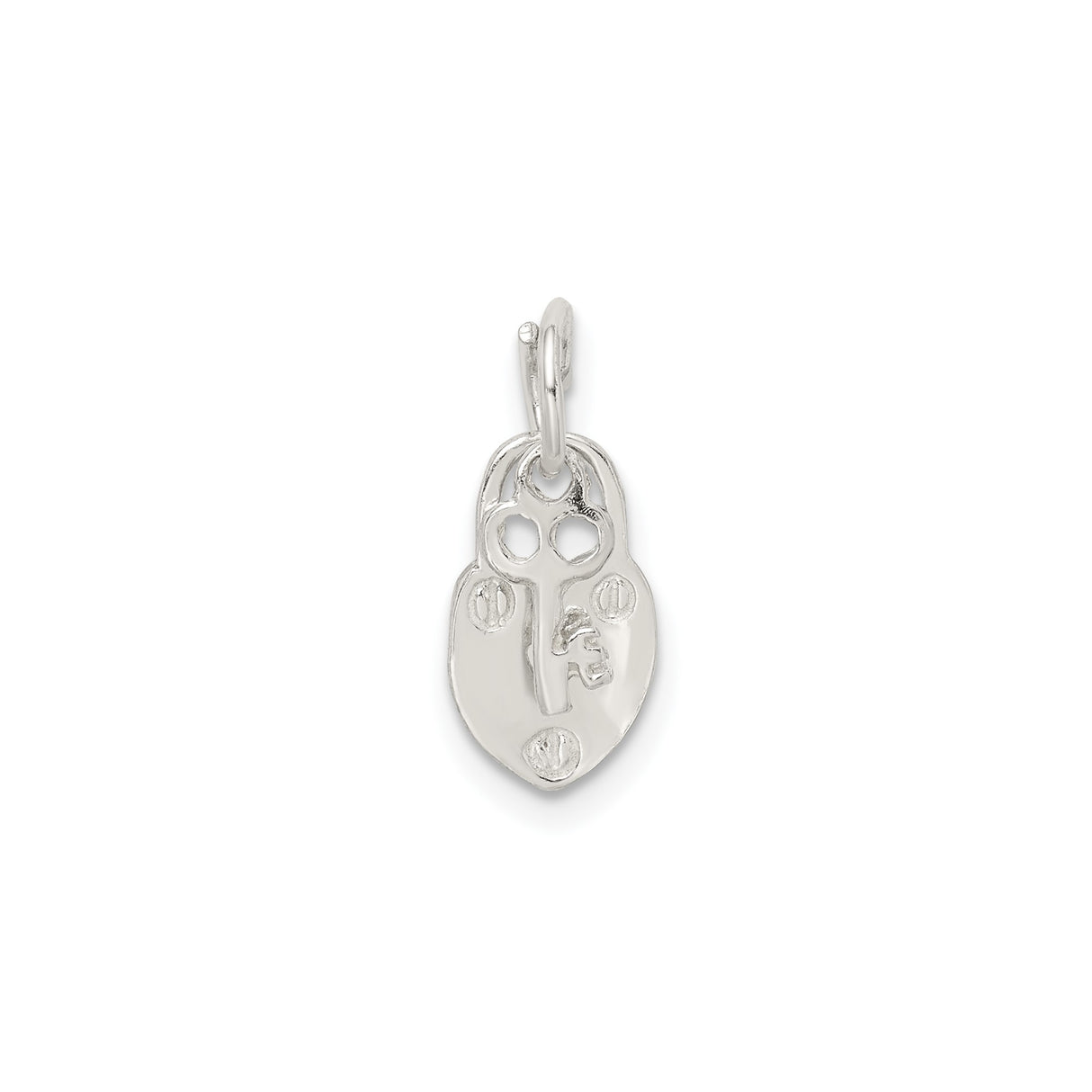 Sterling Silver Padlock and Key Charm Pendant, Vintage Love and Secrecy Theme