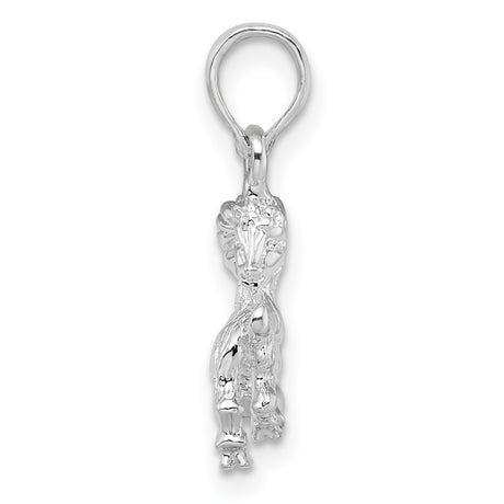 Sterling Silver Goat Pendant with Detailed Standing Goat Design, Zodiac Capricorn Charm