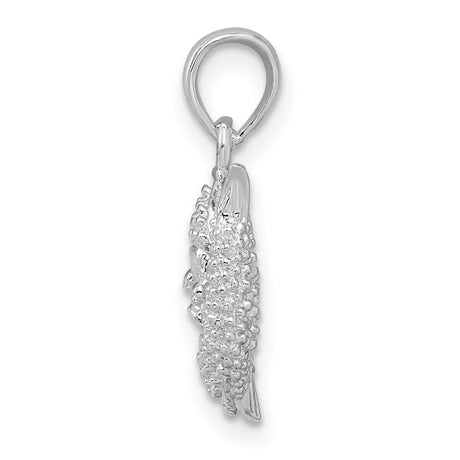 Sterling Silver Scuba Diver Pendant with Fish and Coral Reef, Nautical Ocean Life Theme