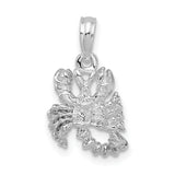 Polished 3D Scorpio Zodiac Charm Pendant in Real 925 Sterling Silver