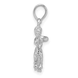 Polished 3D Sagittarius Zodiac Charm Pendant in Real 925 Sterling Silver