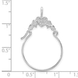 Sterling Silver Claddagh Pendant with Heart, Crown, and Hands Design, Celtic Irish Jewelry for Women