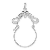 Sterling Silver Pendant with Floral Scroll Design, Traditional Mexican Folk Style for Women