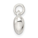Puffed Heart Charm Pendant in Real 925 Sterling Silver