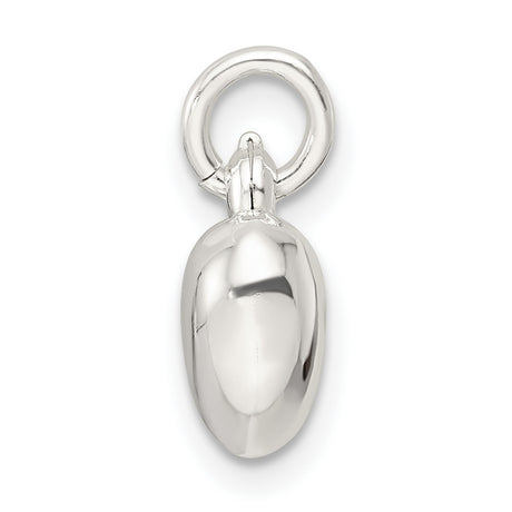Puffed Heart Charm Pendant in Real 925 Sterling Silver