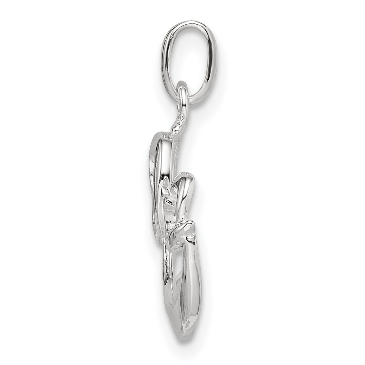 Heart Believe in Yourself Charm Pendant in Real 925 Sterling Silver