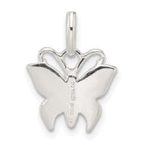 Sterling Silver Butterfly Pendant with Blue Green Enamel, Nature Inspired Jewelry
