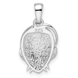 Sterling Silver Mouse Pendant with Pavé Clear Crystals, Whiskers and Ears Detail, Animal Jewelry for Women