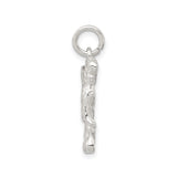 Sterling Silver Praying Angel Pendant with Wings and Clasped Hands for Women