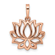 Flash Gold Plated Lotus Charm Pendant in Real 925 Sterling Silver